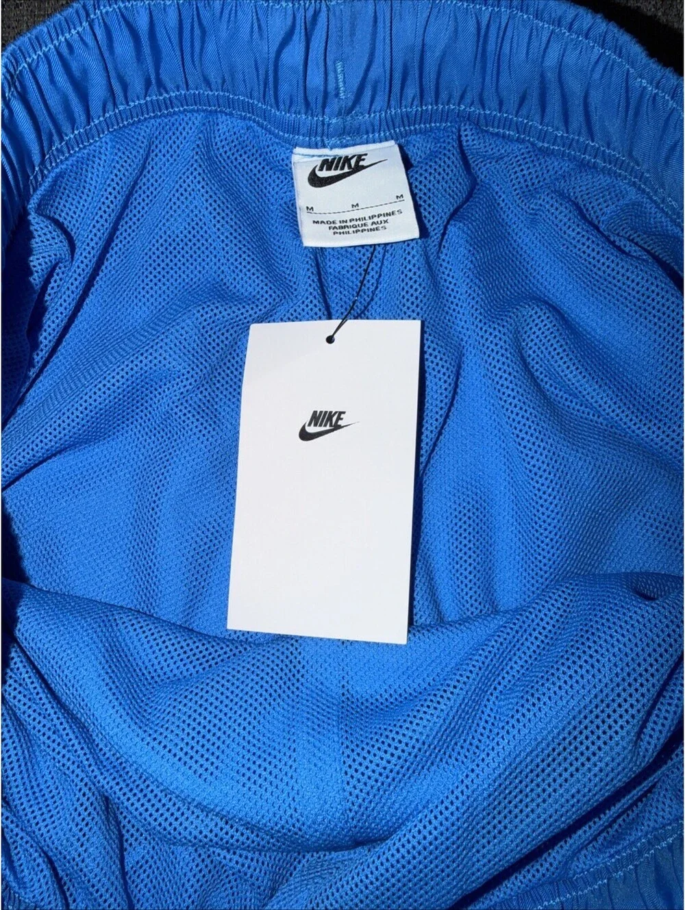 Nike Club Flow Men Medium Woven Lined Shorts Lt. Photo Blue/White FN3307-435 New